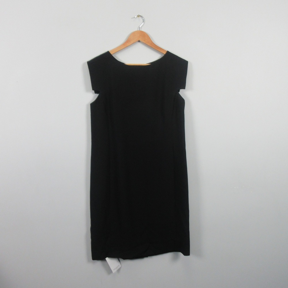 MM LaFleur New York Sarah 7.0 Black Sleeveless Sheath Dress Sz 14 Office Stretch